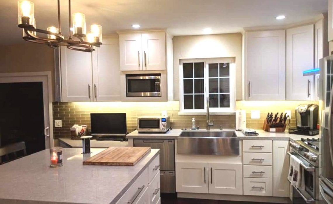 A newly expanded kitchen