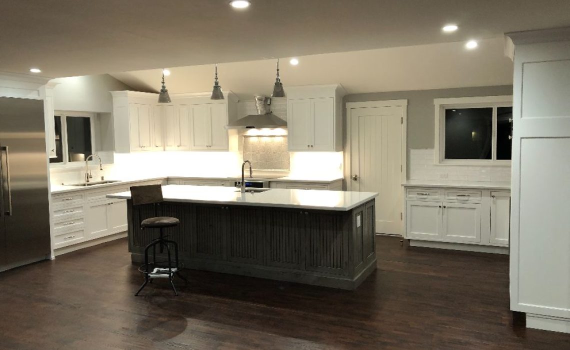 View of a newly-remodeled kitchen in a home