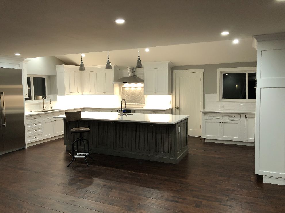 View of a newly-remodeled kitchen in a home